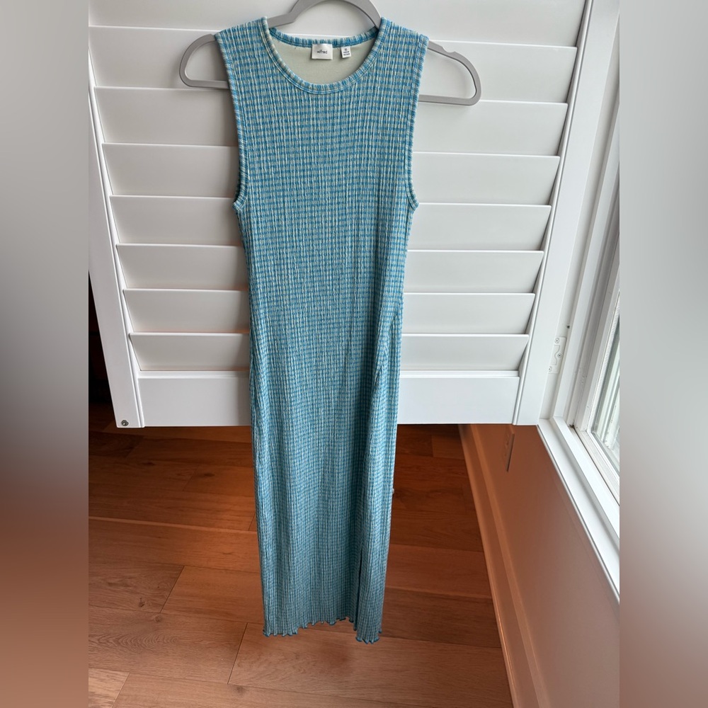 Sleeveless Blue Knit Wilfred Dress